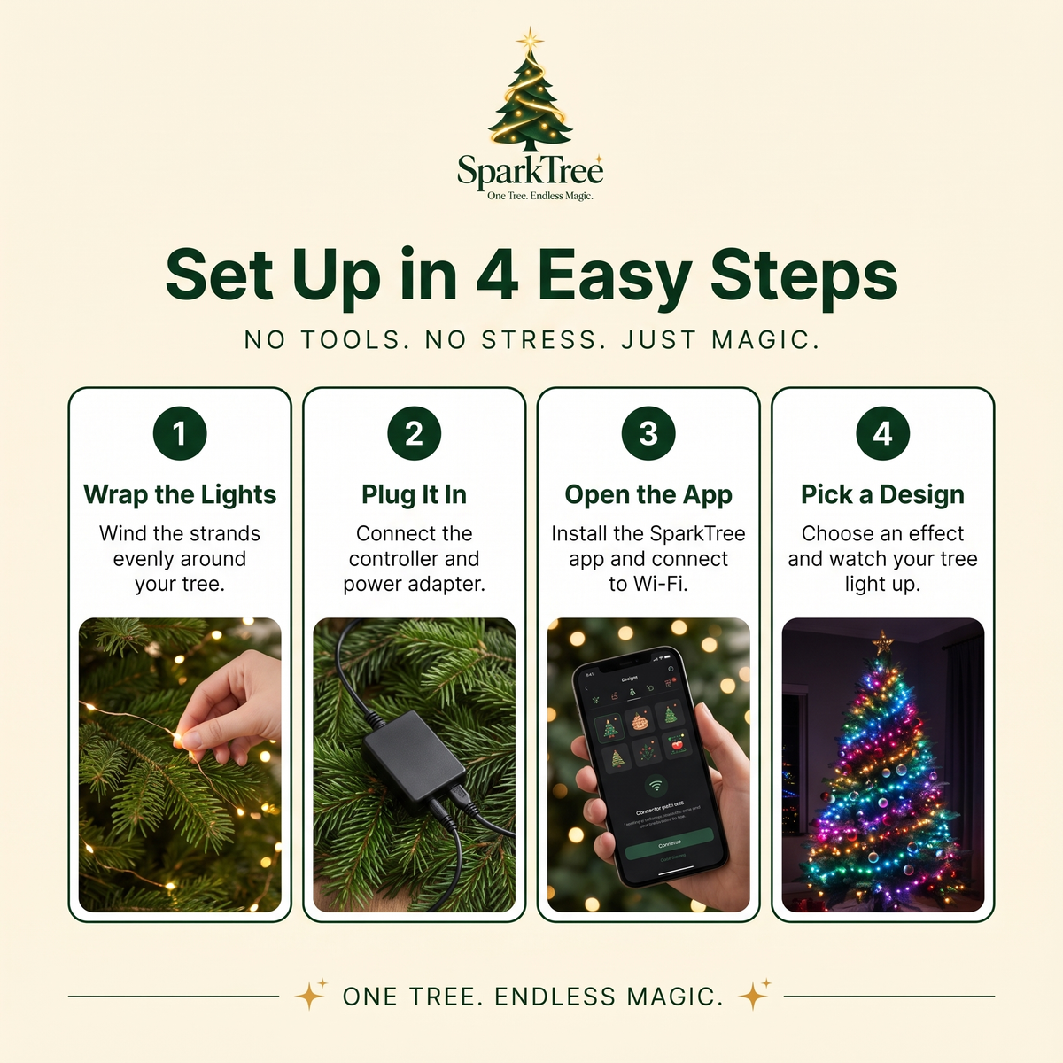 SparkTree - Christmas Tree LED Lights
