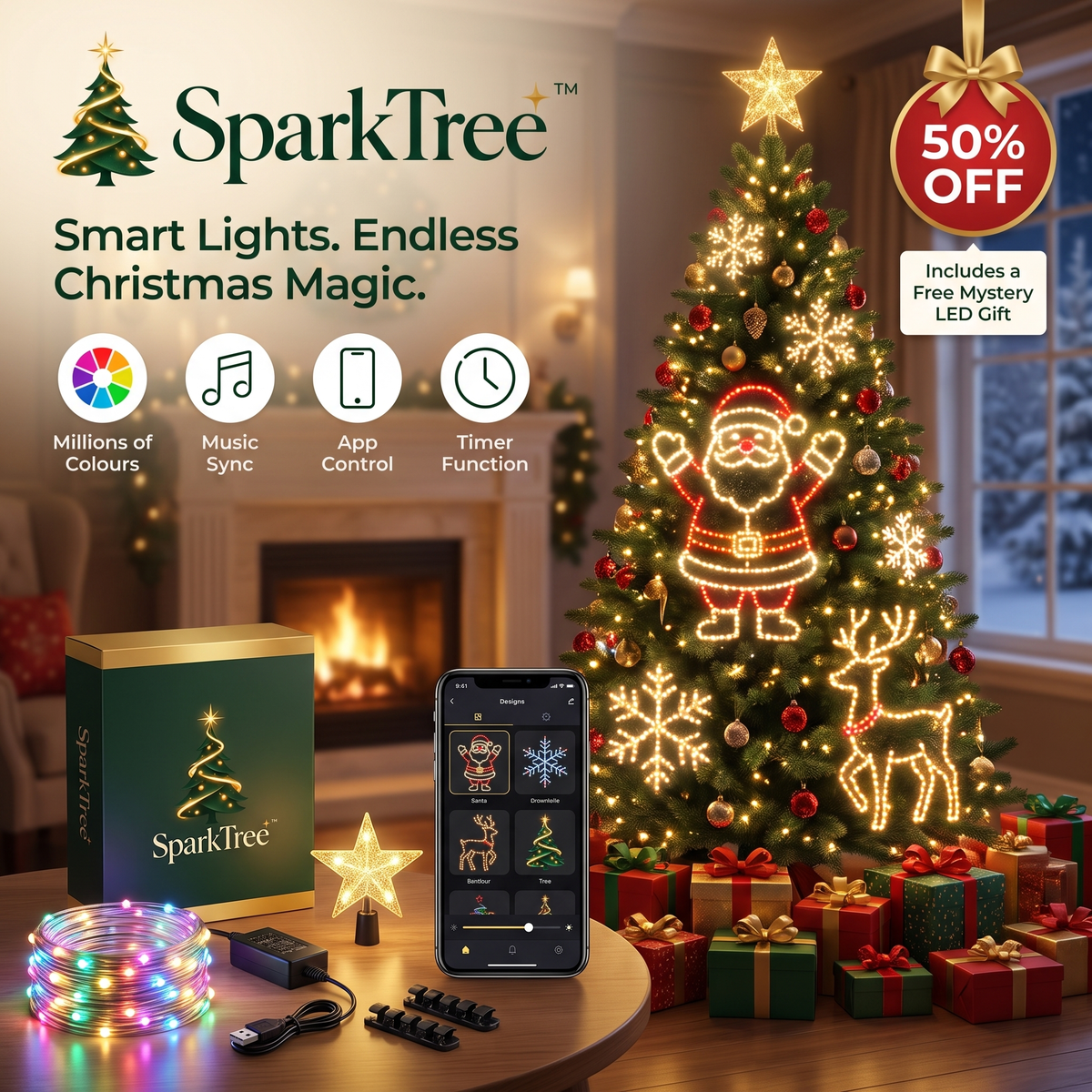 SparkTree - Christmas Tree LED Lights